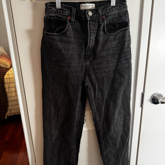 Abercrombie & Fitch 90s straight ultra high rise black jeans - 26 / 2 - Picture 6 of 6